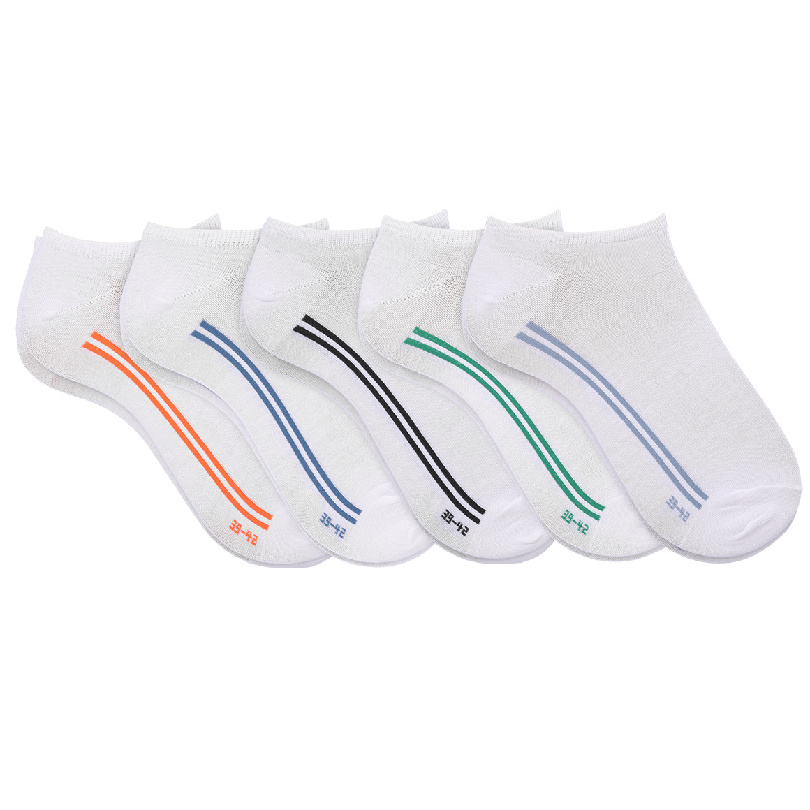 5 Paar Herren Sneaker-Socken mit Sortierhilfe