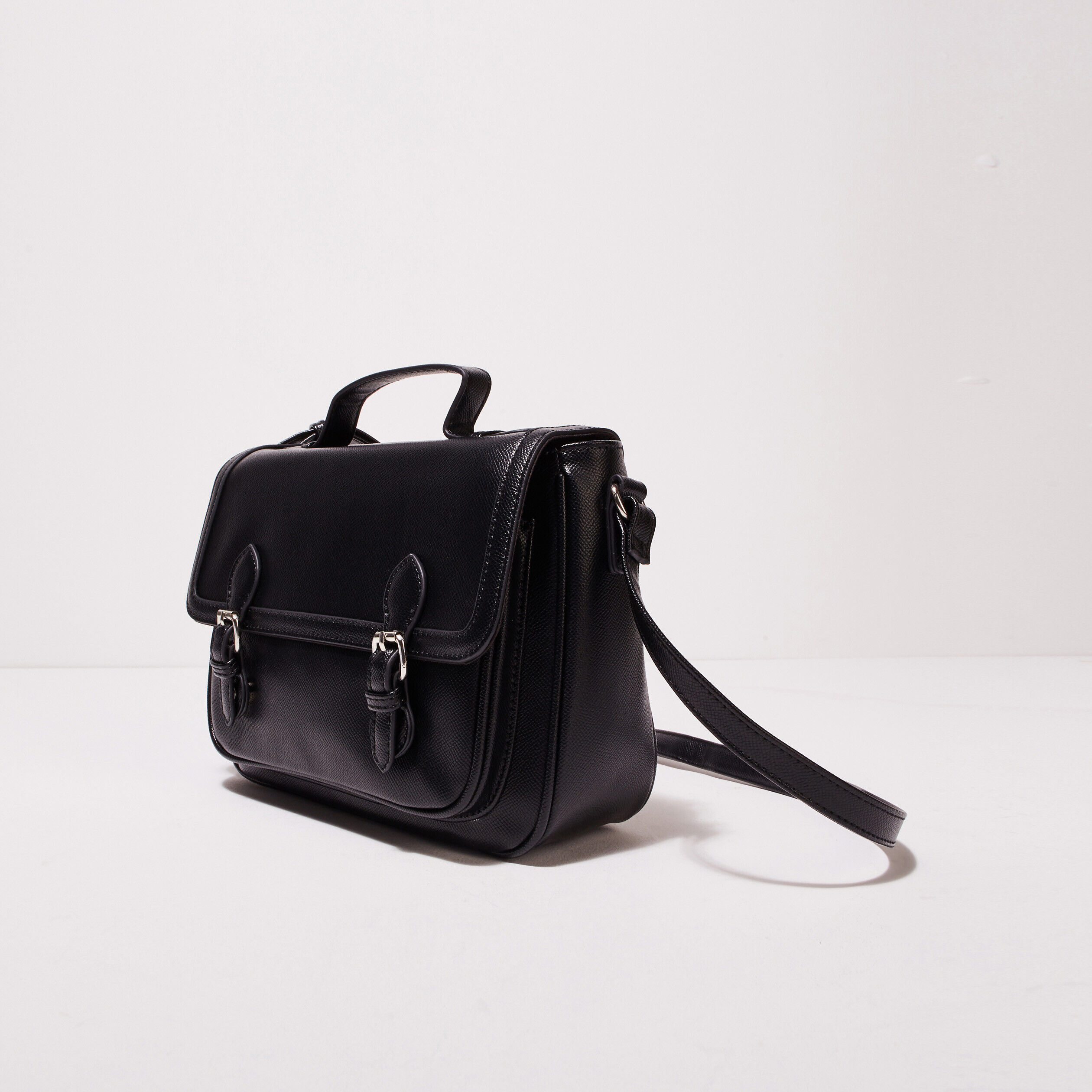Sac cartable avec bandoulière noir femme | Cache Cache