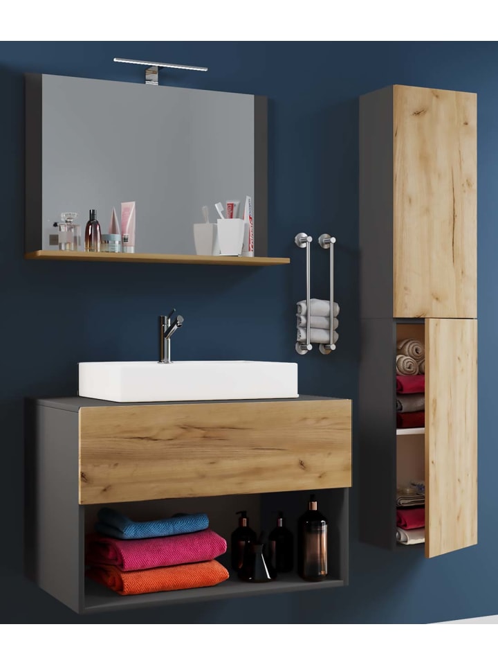 ebuy24 Badmöbelset LendasII80 Anthrazit 80 x 52 cm günstig kaufen onesize