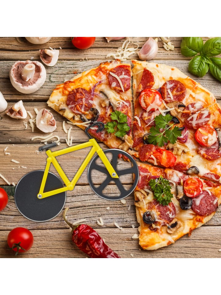 relaxdays Pizzaschneider in Gelb günstig kaufen onesize