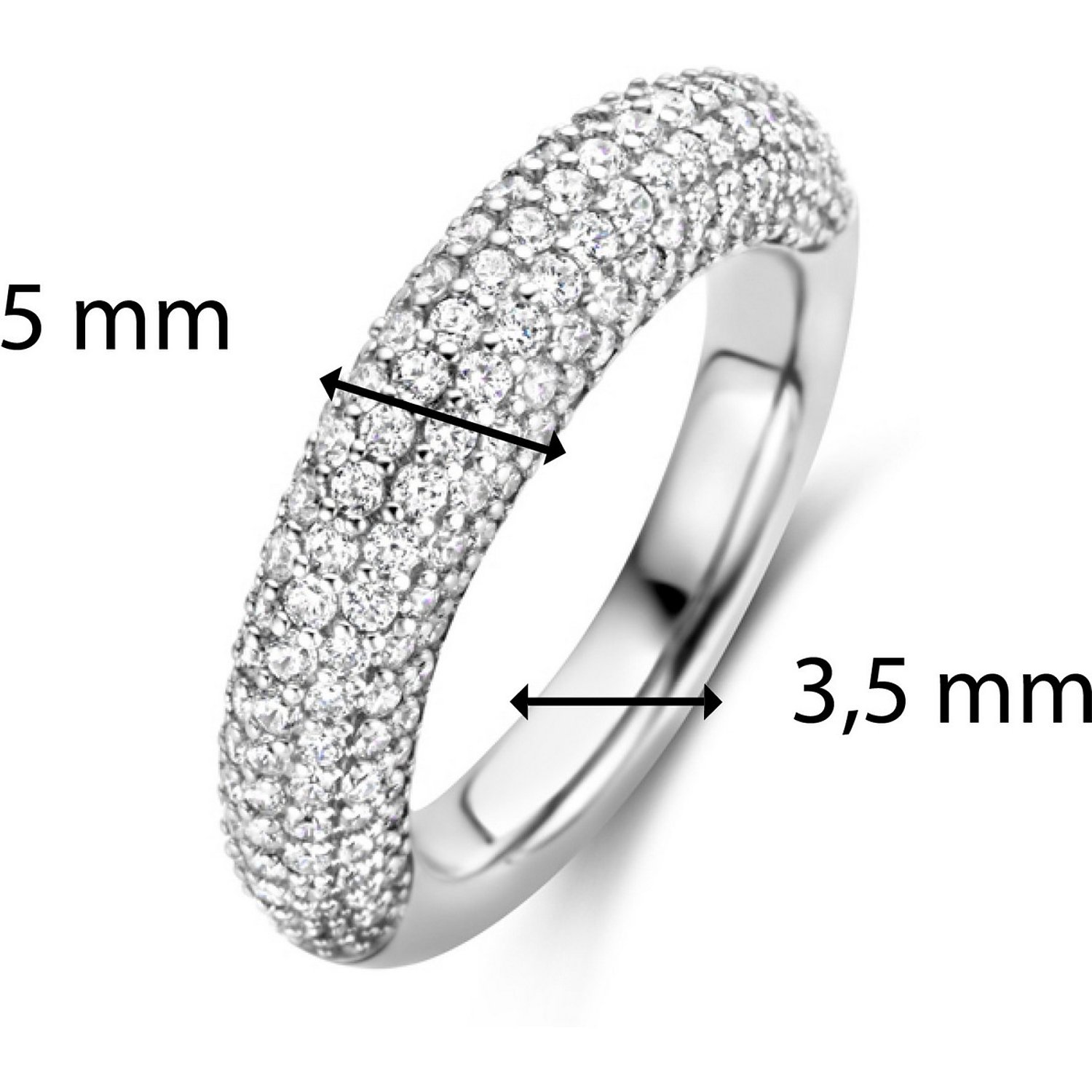 TI SENTO - Bagues Milano en argent, zircone