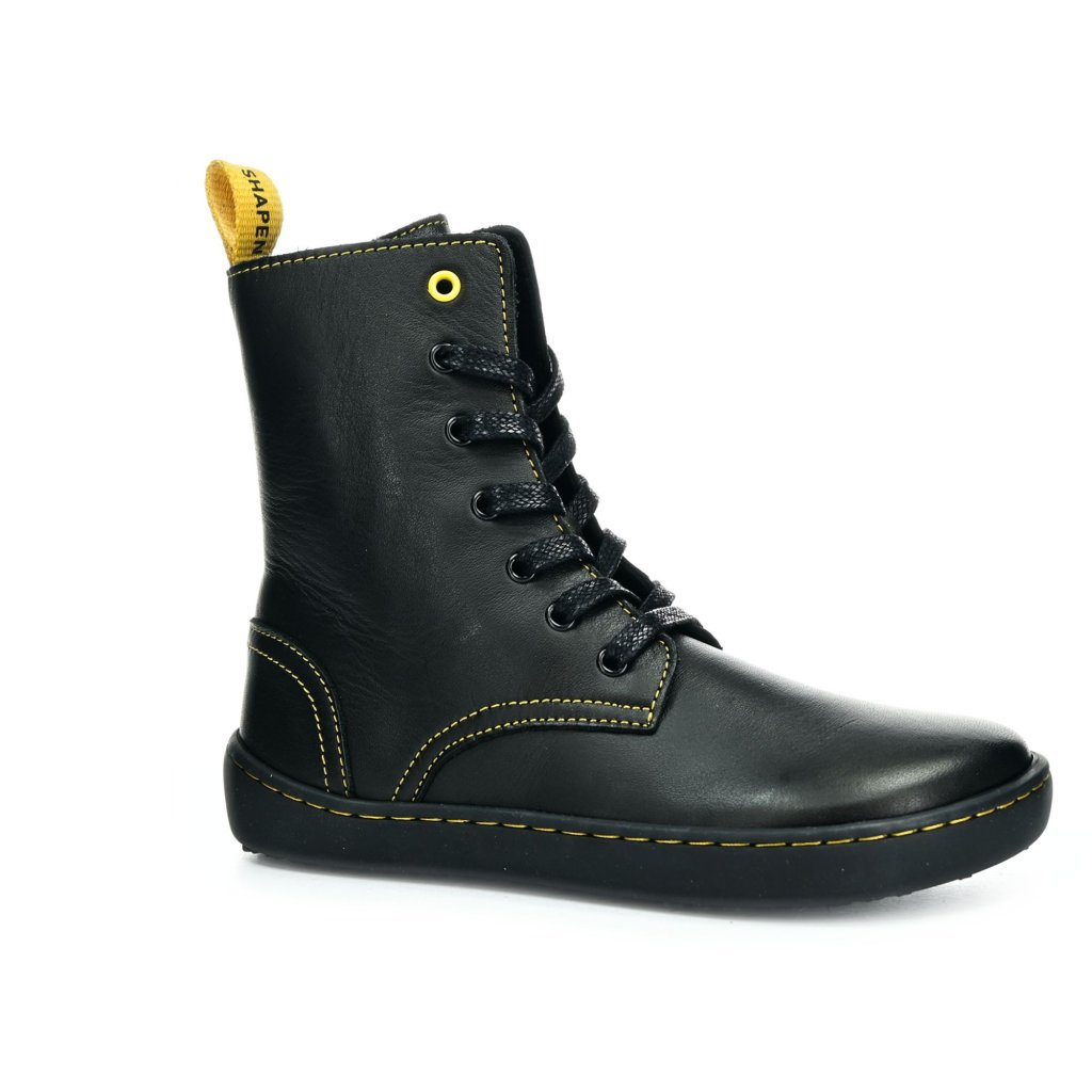 Shapen Maverick Mini Black & Yellow Barfußstiefeletten