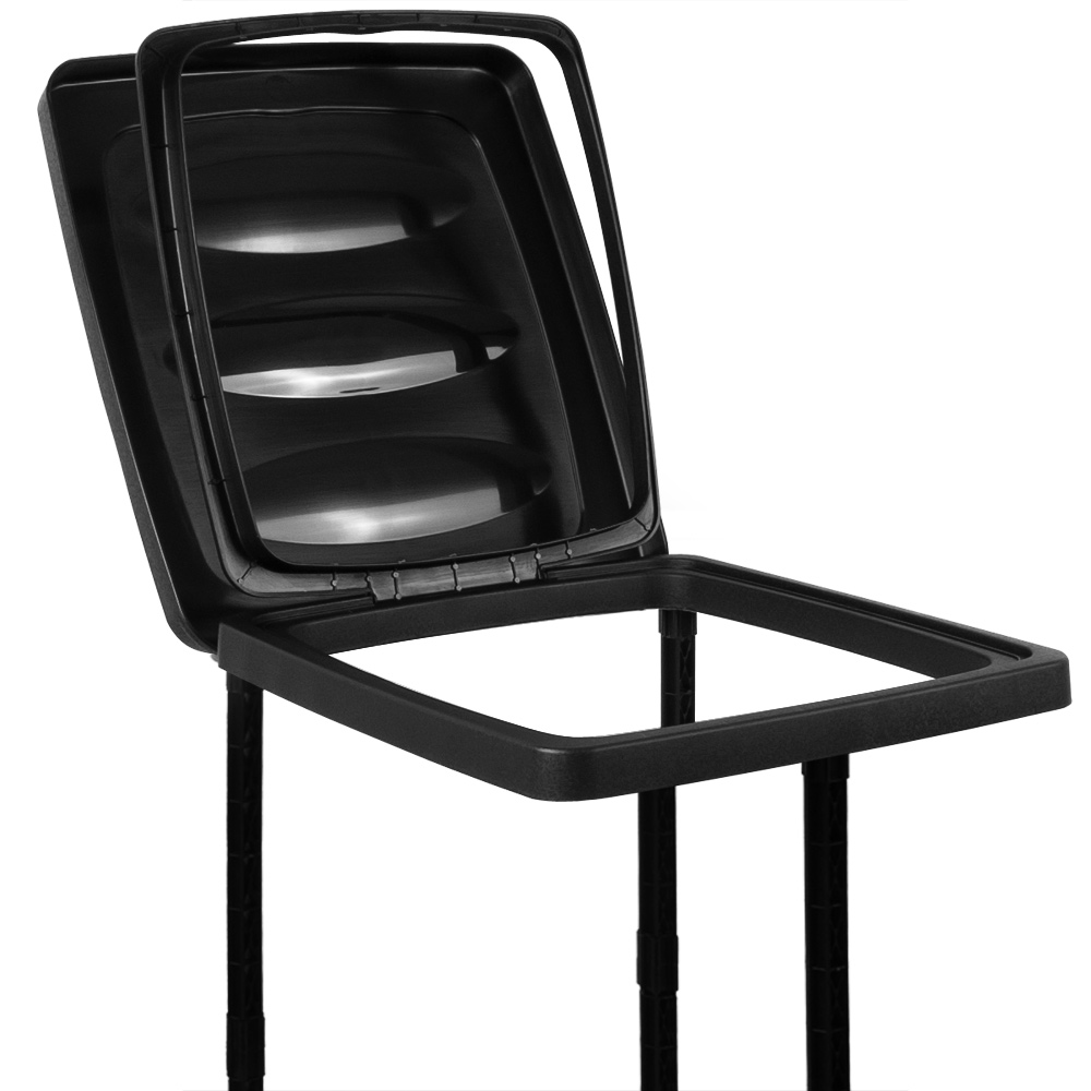 DEUBA Müllsackständer für Müllsäcke max 60L 70 x 35 x 30cm schwarz