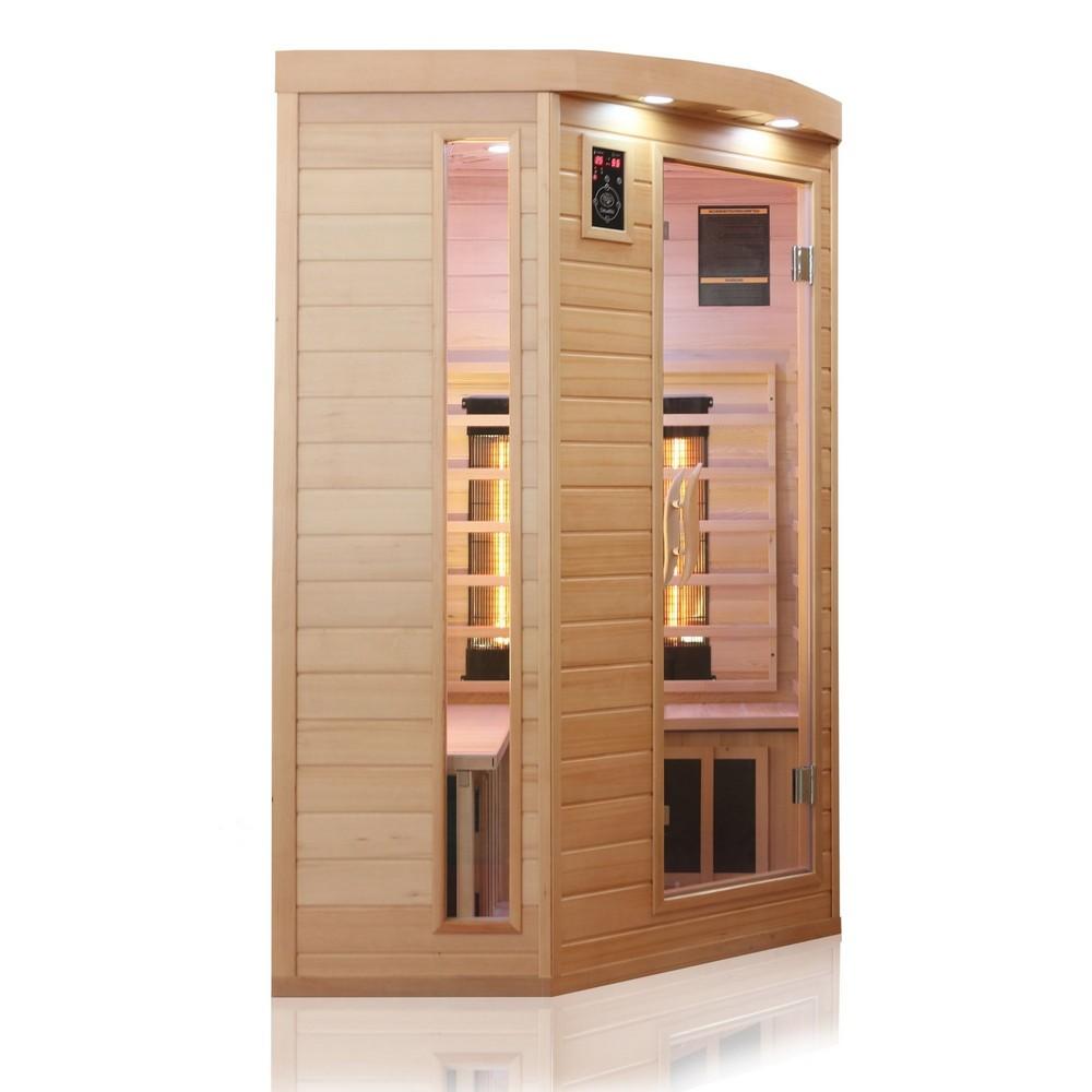 Dewello Infrarotkabine Infrarotsauna LAKEFIELD 3 120cm x 120cm x 190cm Dual-Therm