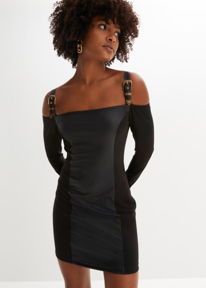 Lederimitat- Kleid
