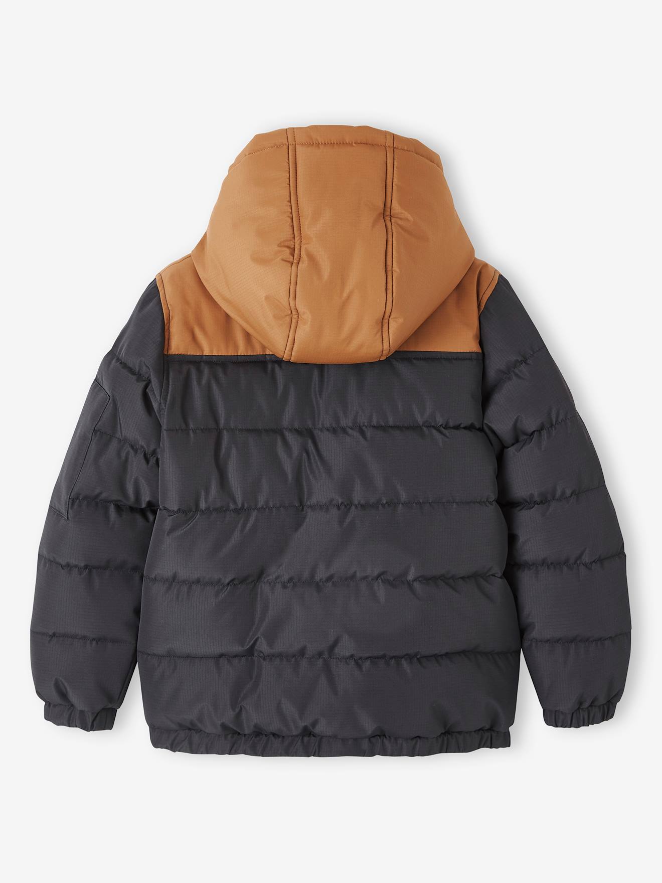 Vertbaudet Jungen Steppjacke mit Kapuze, Recycling-Polyester - khaki