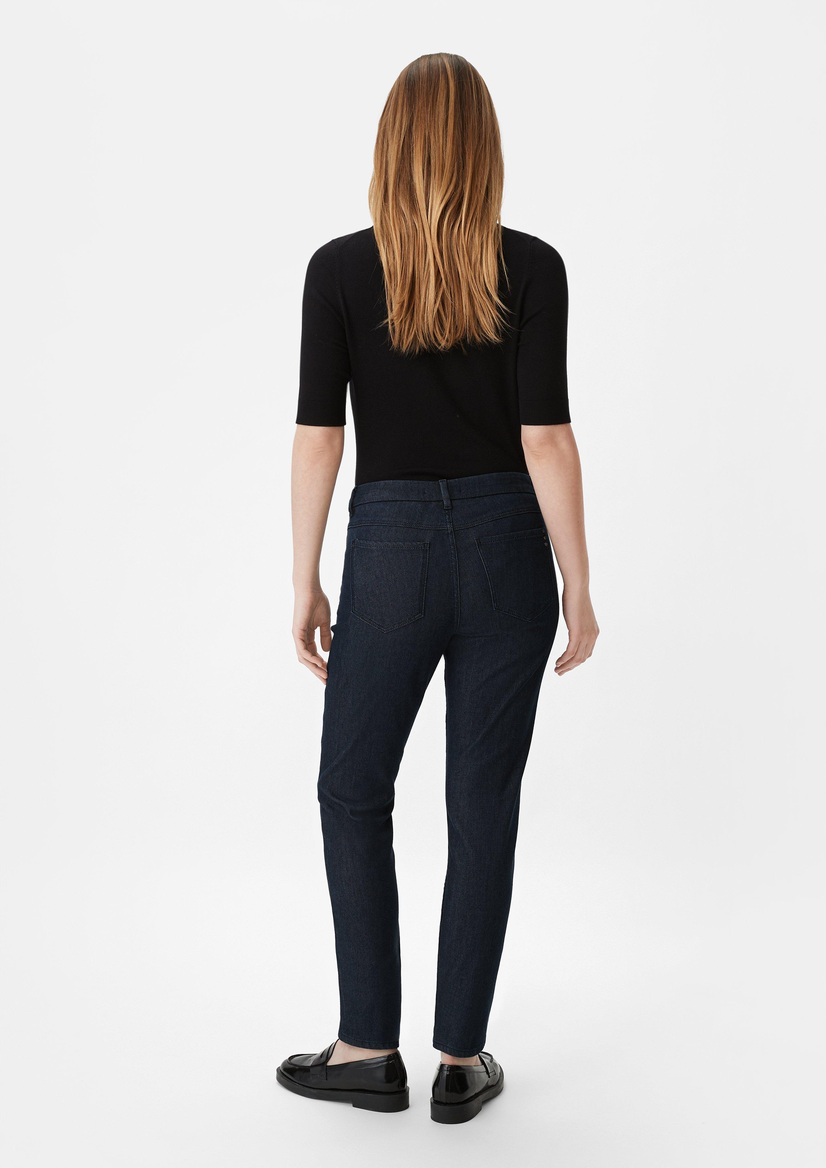 Jeans-Hose mit Slim Leg - navy