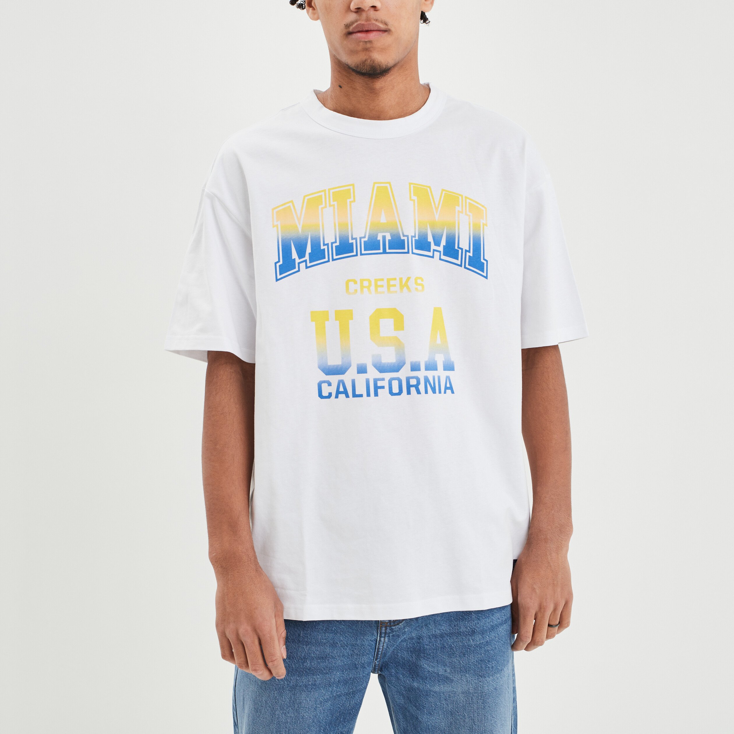 T-shirt manches courtes Creeks blanc homme | La Halle