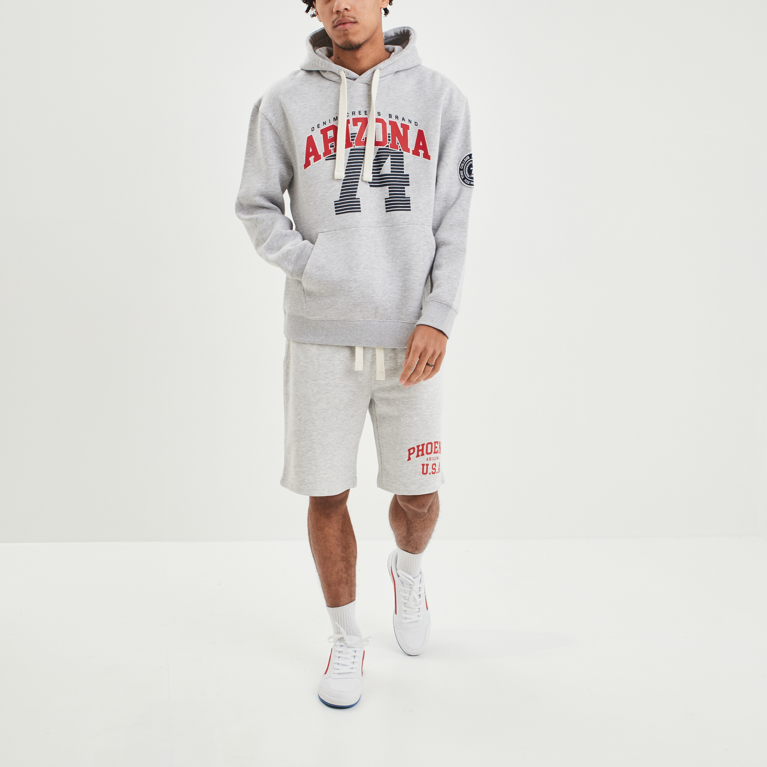 Jogging-Short droit Creeks gris clair homme | La Halle