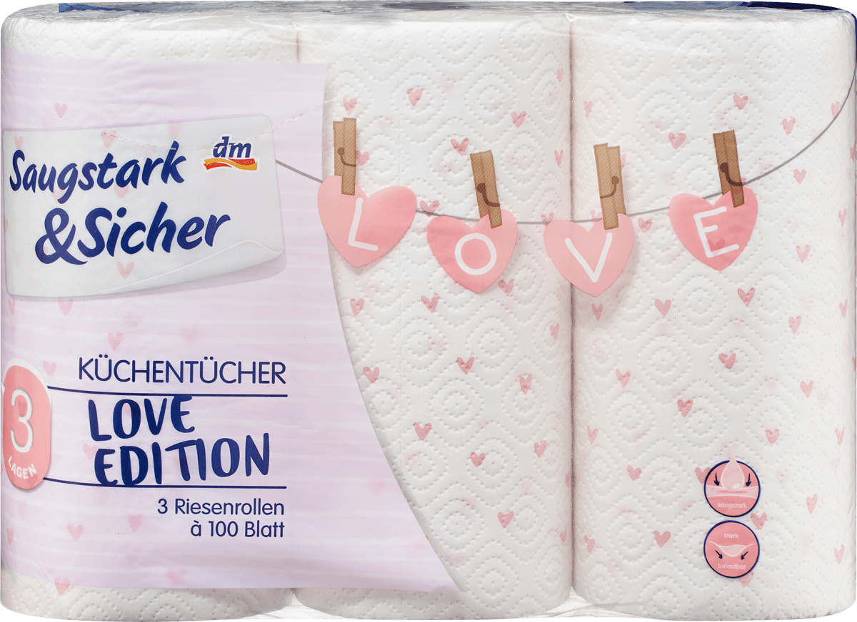 Küchentücher Design 3-lagig (3x100 Blatt), 3 St