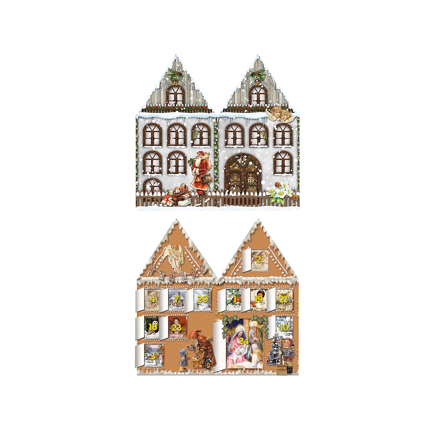 Adventskalenderkarten, für 4 Karten
