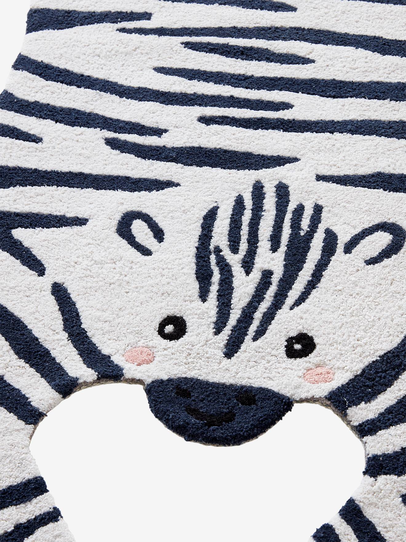Tapis Zèbre blanc / noir