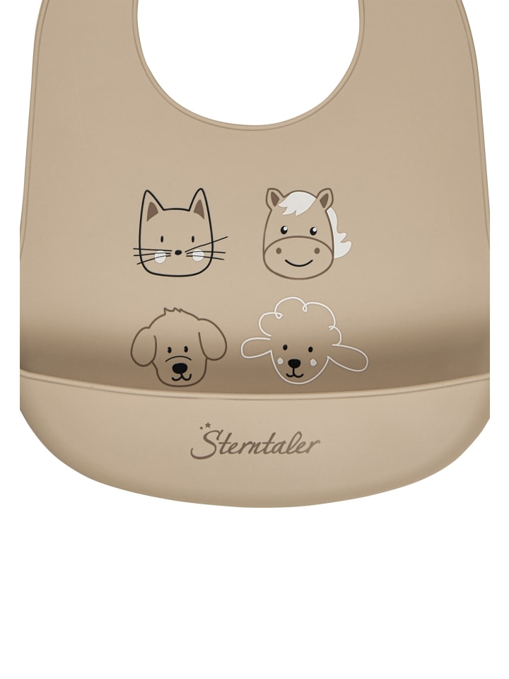 Sterntaler Silikon Lätzchen BAUERNHOF in beige günstig kaufen onesize