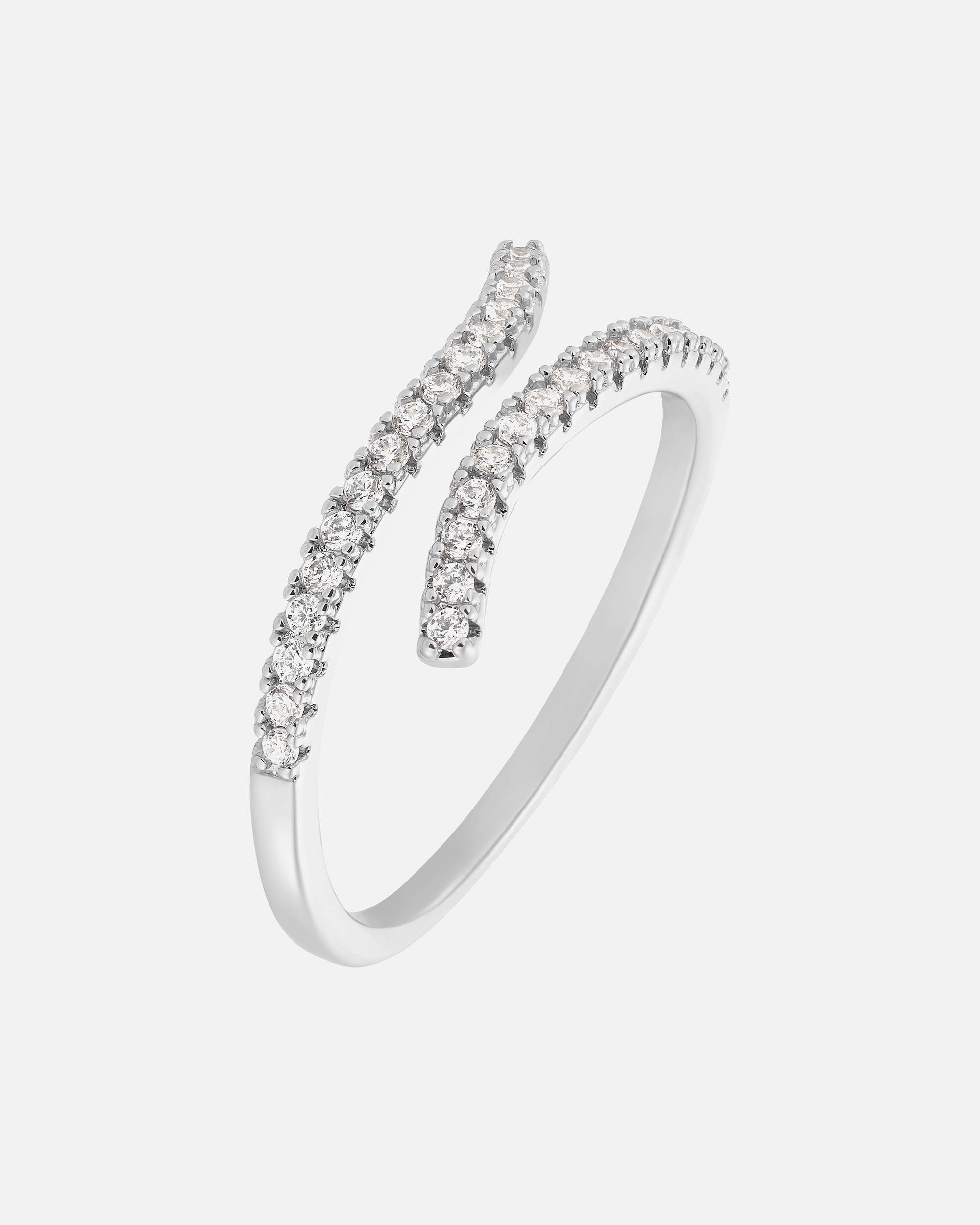 Heideman Miranda ring, polished silver color