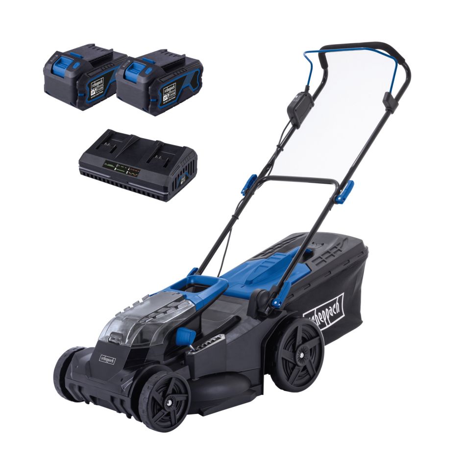 Scheppach 5911415400 Бежична косилица за траву, сет 2x20V BC-MP430-X