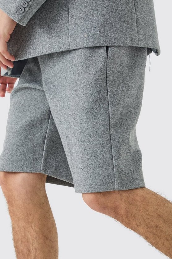Melton Shorts aus Wolle