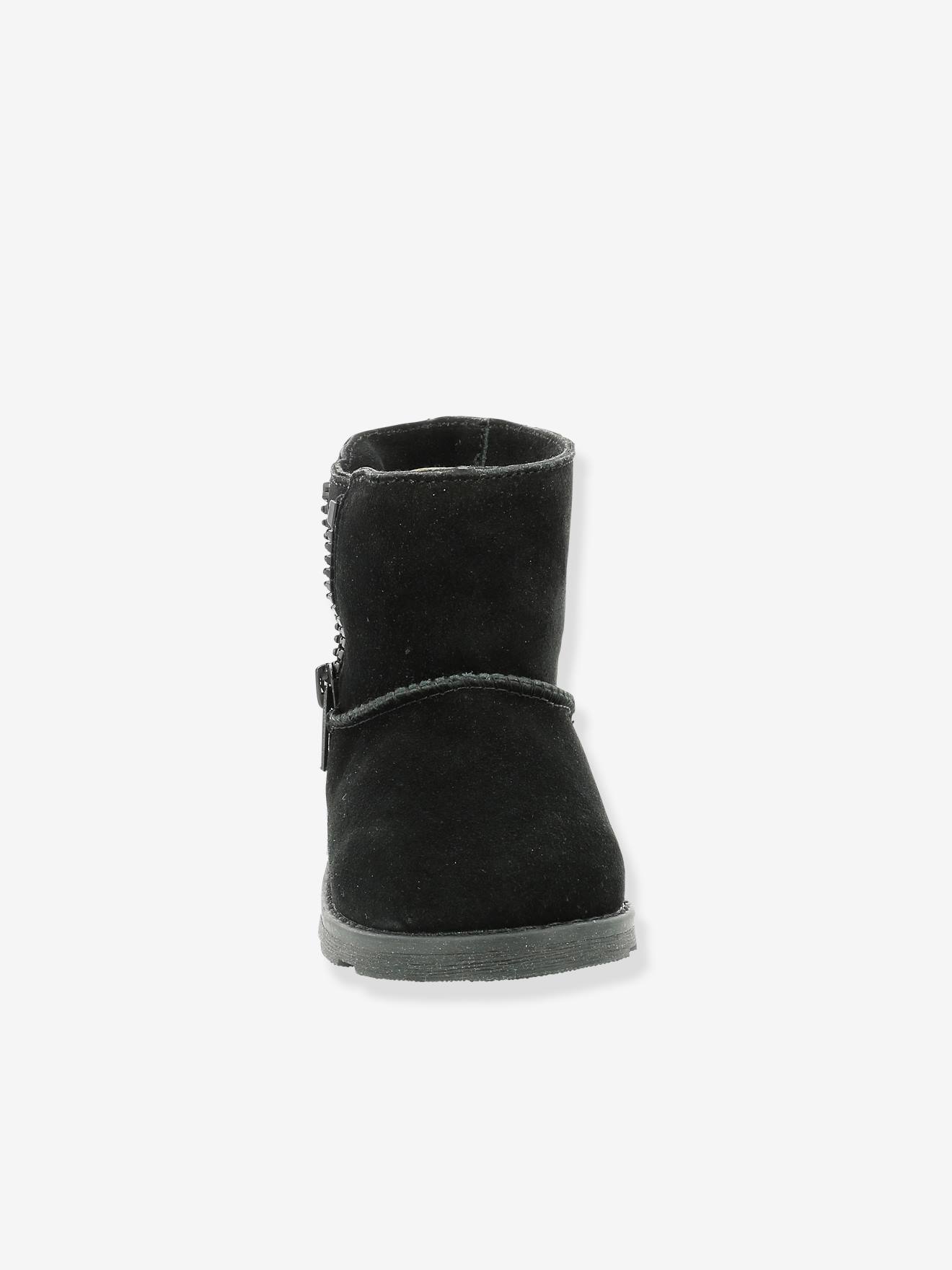 Boots fourrées cuir fille Aldiza KICKERS® noir