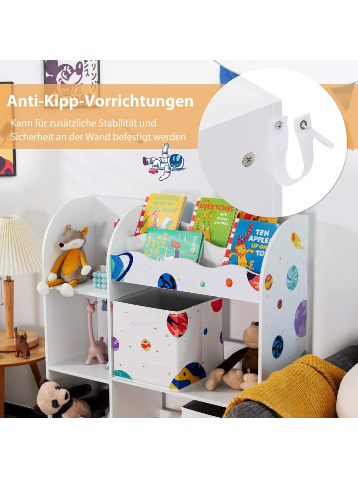 COSTWAY Spielzeug-Organizer 93x30x102cm in Weiß günstig kaufen onesize