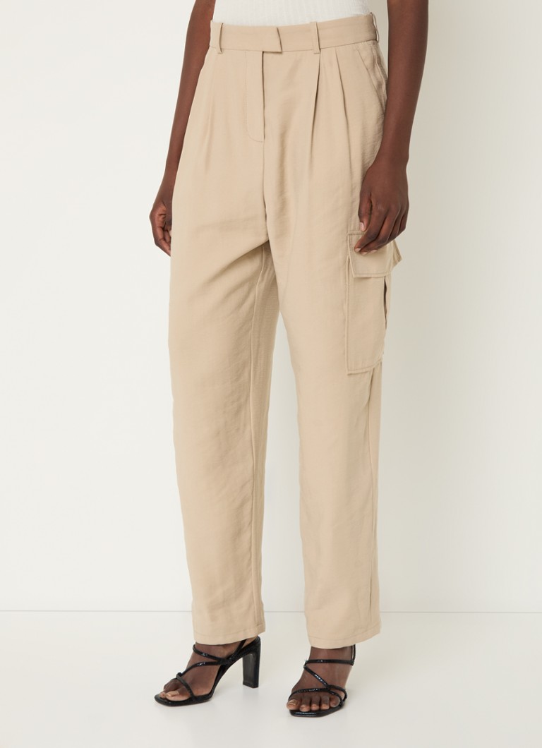 ba&sh Loik high waist straight fit trousers with side pockets