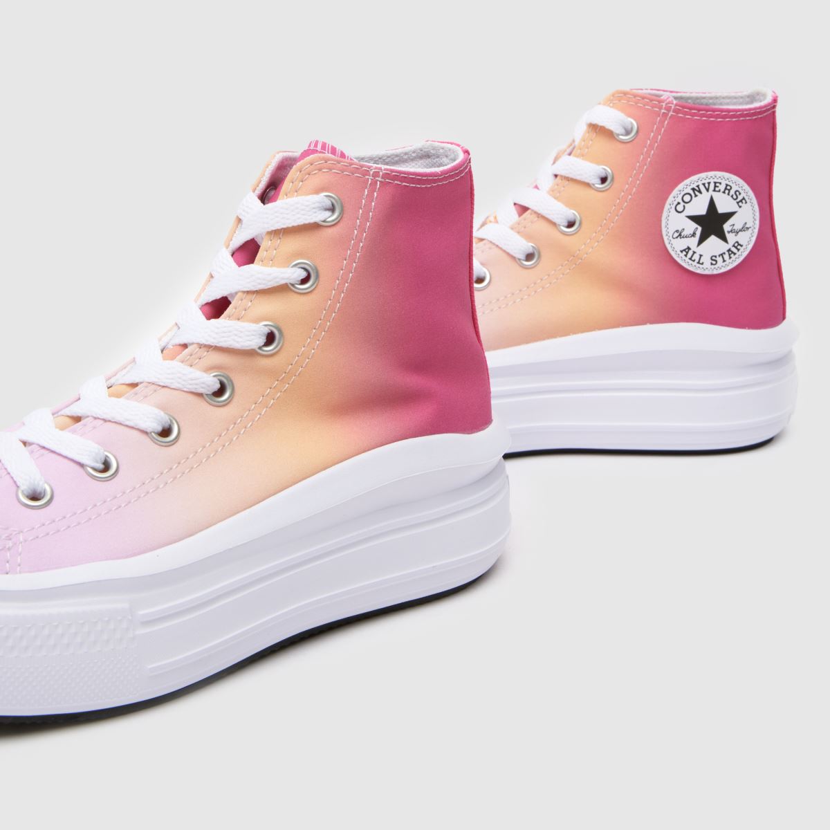 Converse multifärgade All Star Move Hi Ombre-sneakers för flickor