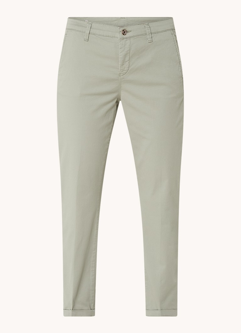 MAC Jeans Mid waist slim fit cropped chino with side pockets and stretch