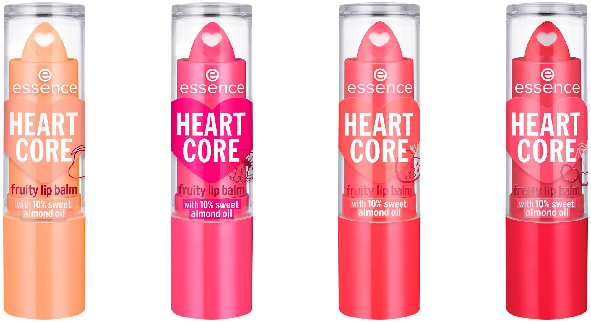 Essence Lippenpflege-Set HEART CORE fruity, 4-tlg.
