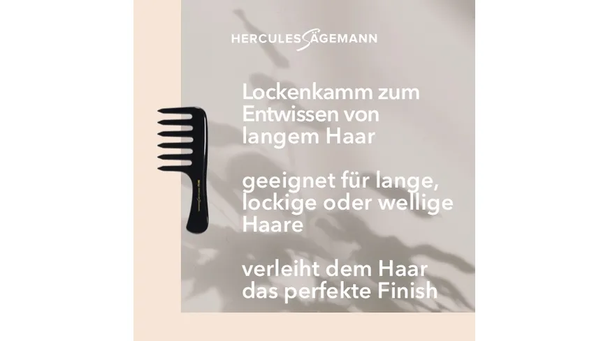 HERCULES Sägemann kleiner Griffstylerkamm Naturkautschuk