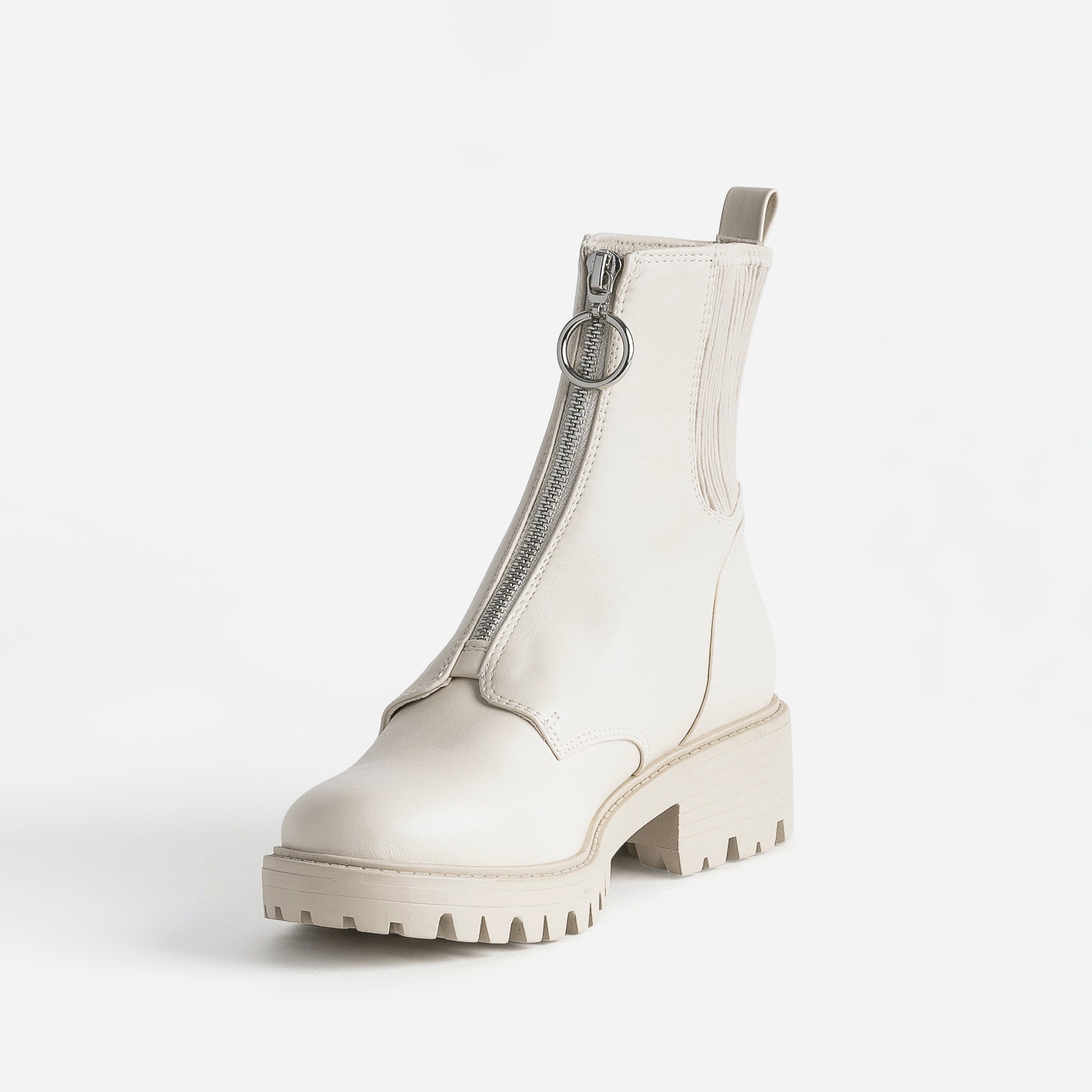 Chelsea boots TEXTO écru zippé
