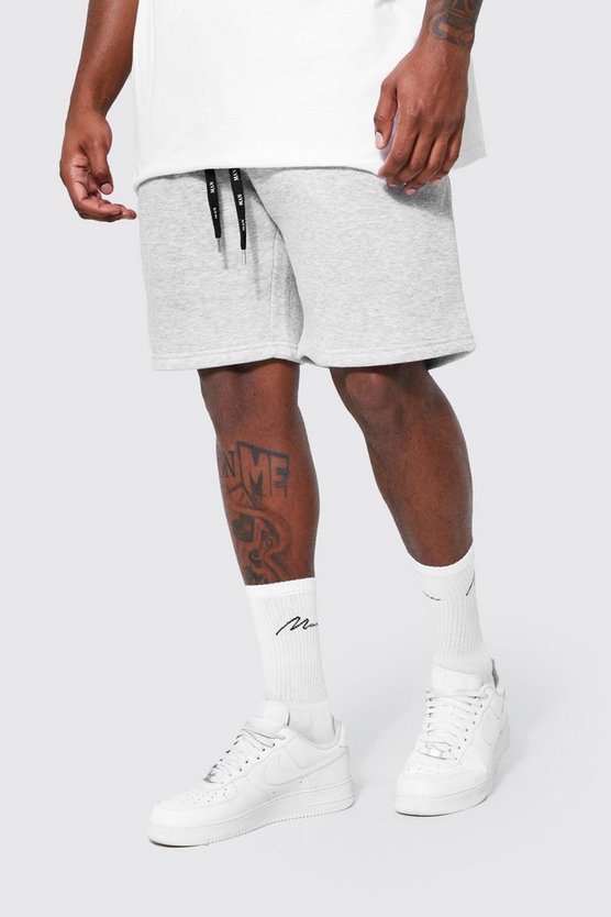 Plus Jersey-Shorts mit Man-Kordelzug