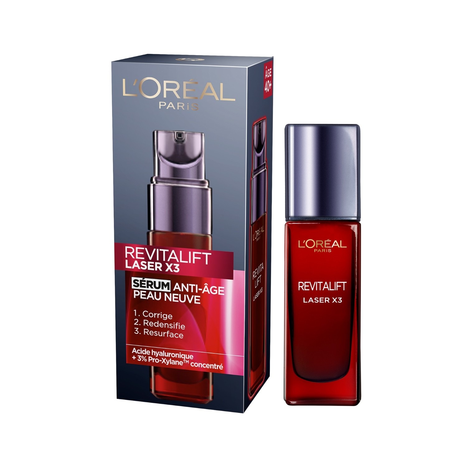 Sérum renovador láser para la piel de L'Oréal Paris con ácido glicólico
