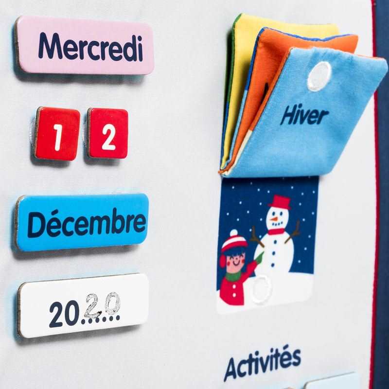 Calendrier en tissu Oxybul