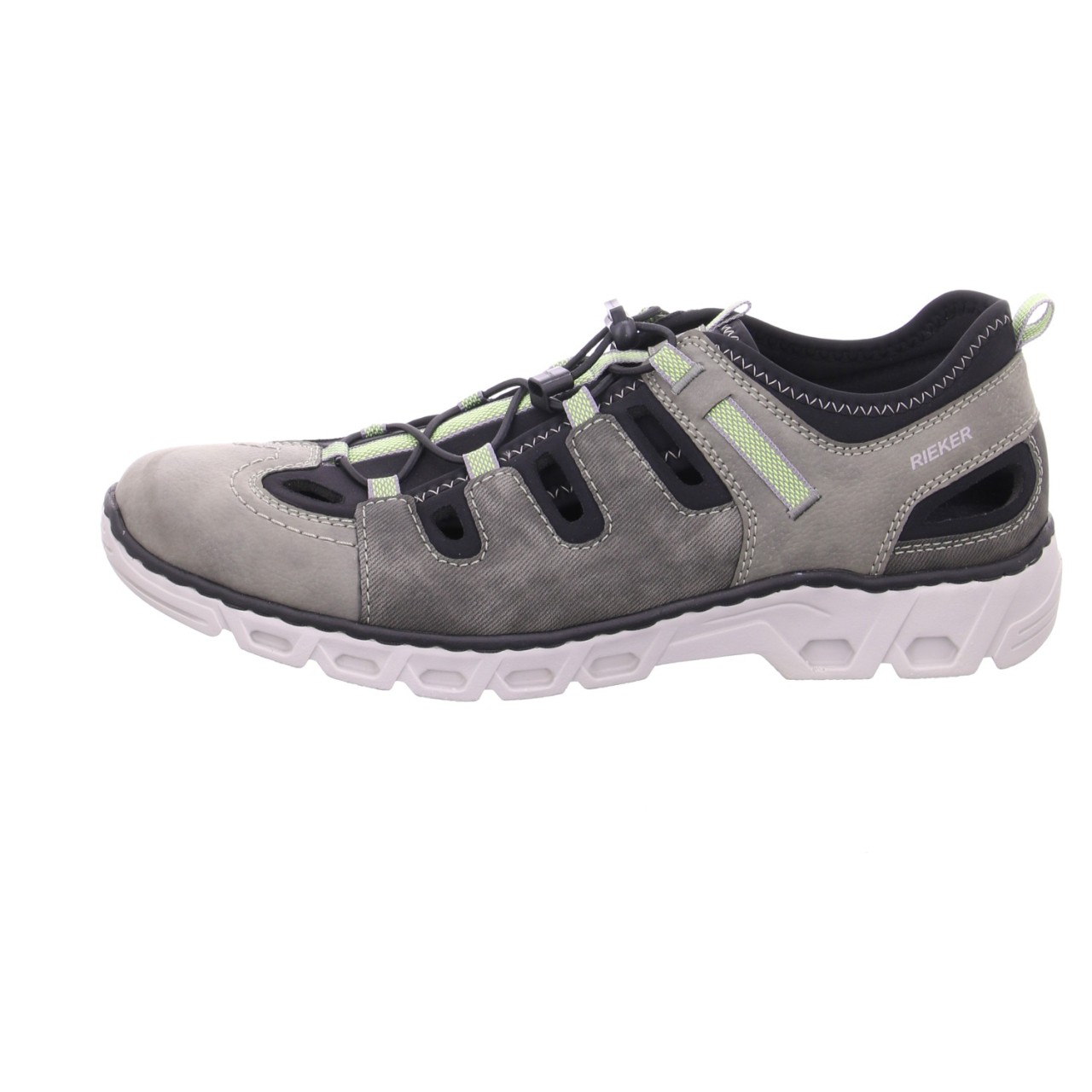 RIEKER Sportliche Slipper grau