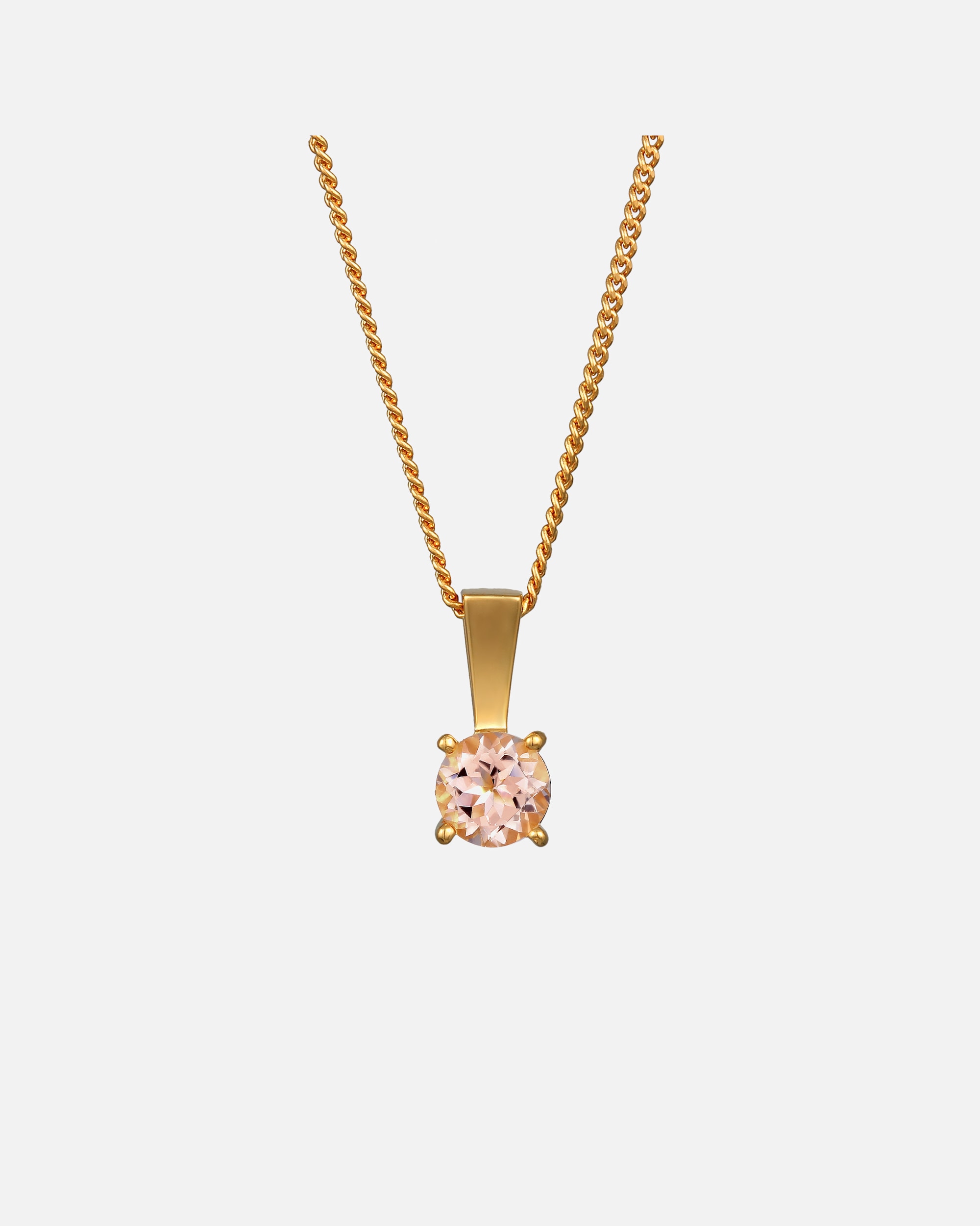 Elli PREMIUM női elegáns szoliter medál morganit drágakővel, 925 sterling ezüstből, aranyozott
