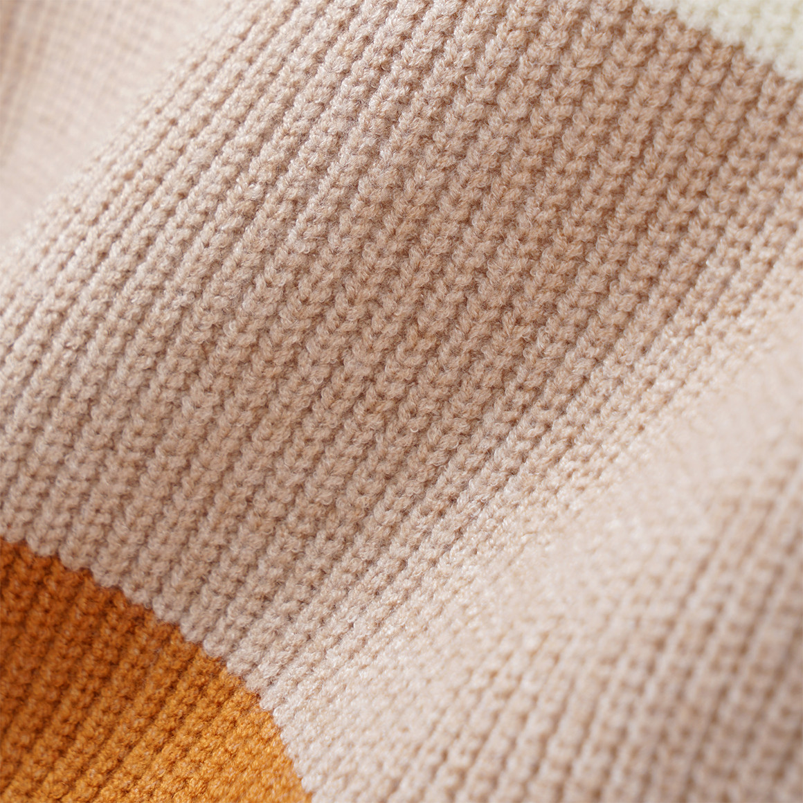 Mädchen Strickpullover mit Blockstreifen
