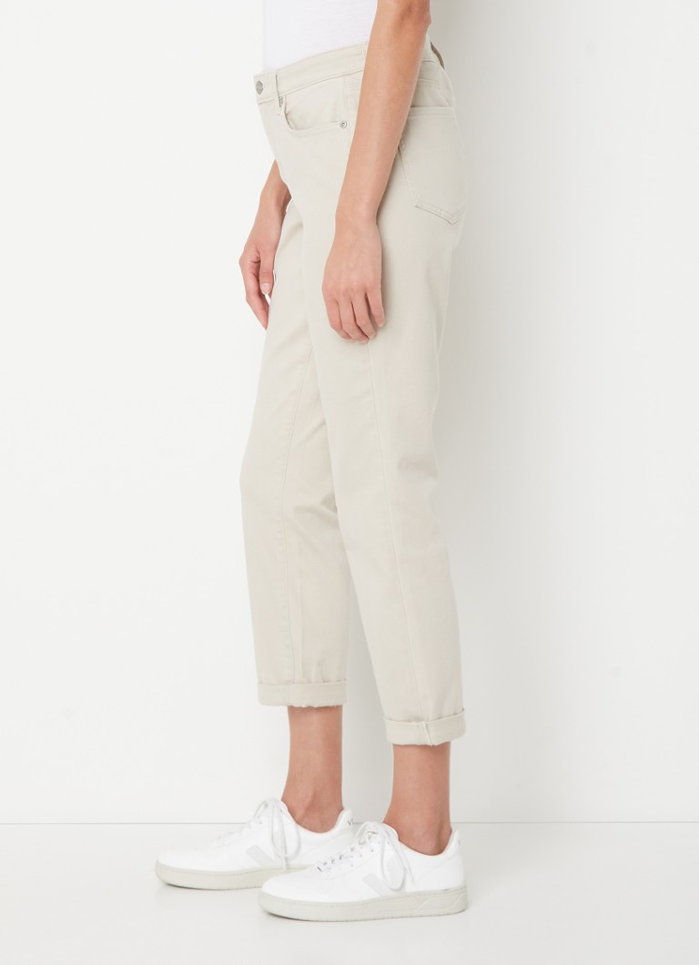 Blugi skinny cu mânecă scurtă și talie înaltă NYDJ Margot Girlfriend, cu efect decolorat