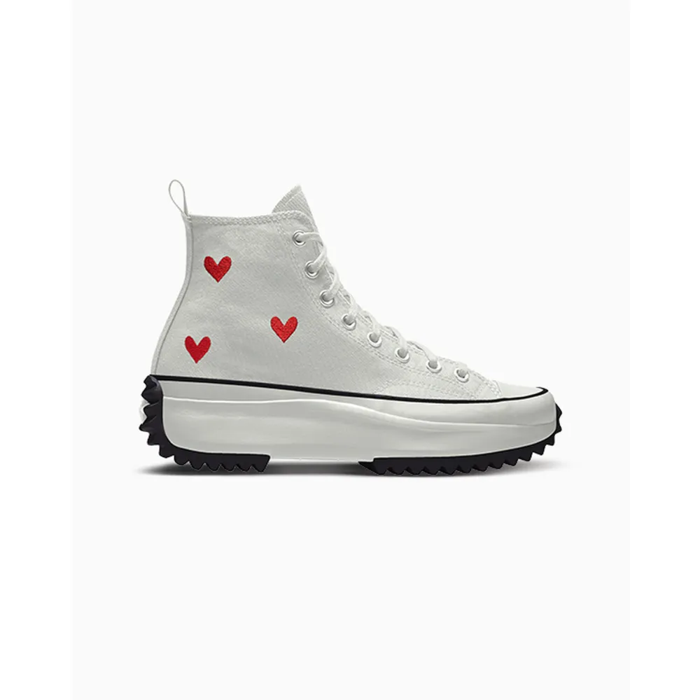 Converse Custom Run Star Hike Platform Embroidery By You A07991CHO23_WHITE_HEARTS_CO / grau