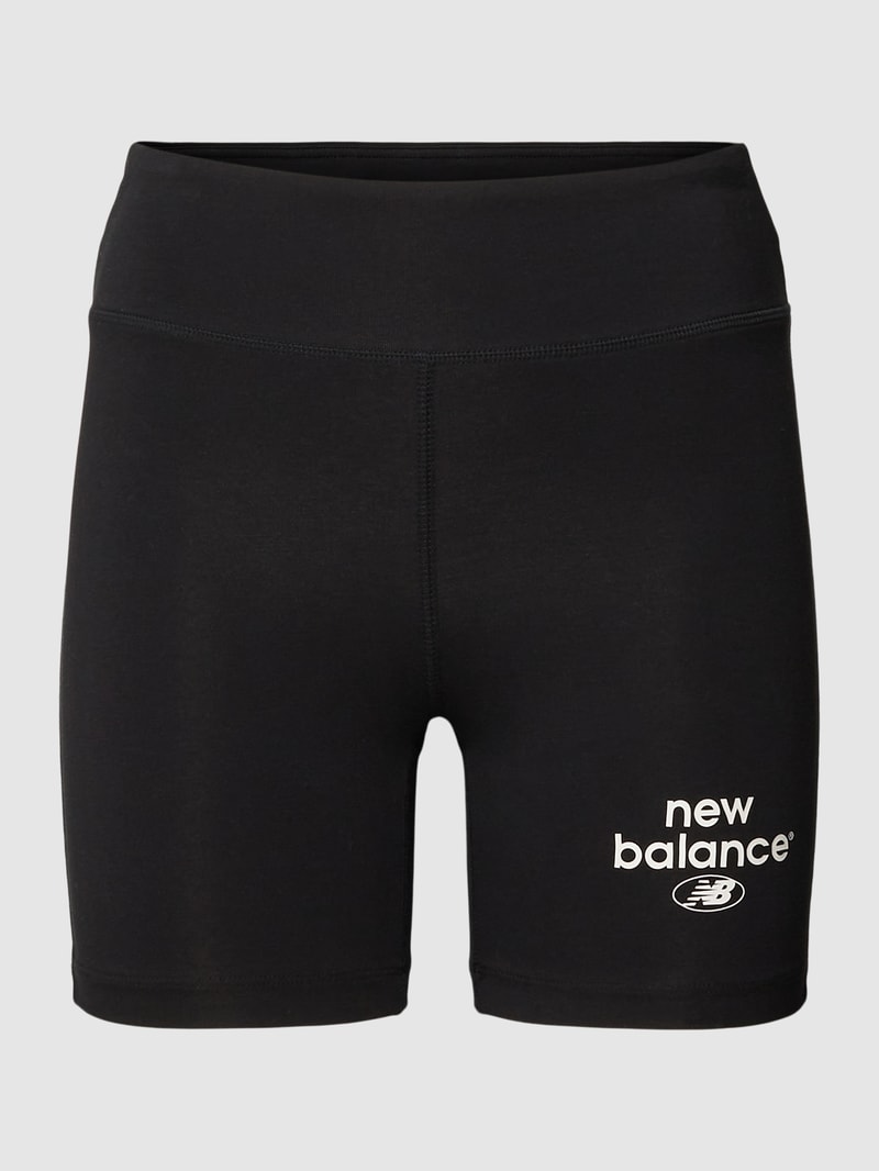 Shorts mit Label-Print in schwarz