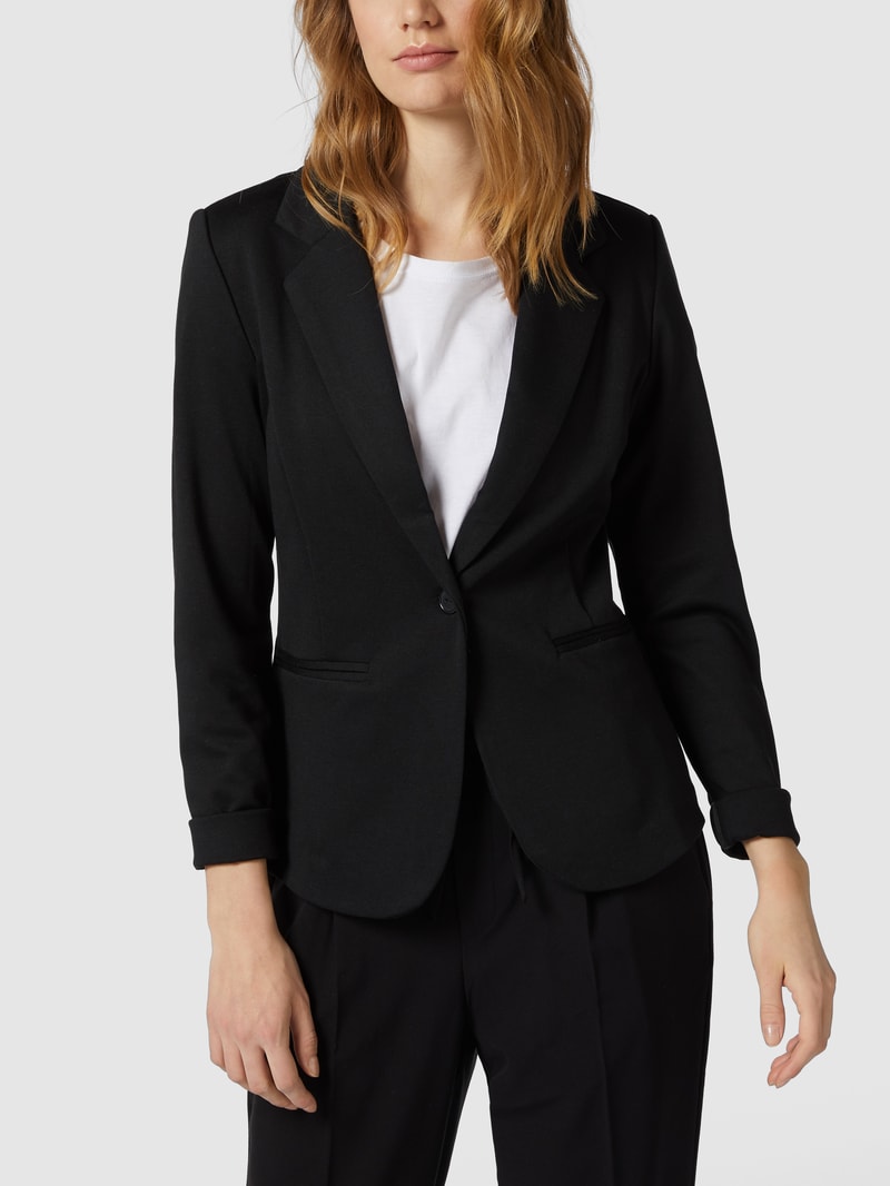 Blazer mit Reverskragen Modell 'Kate' in schwarz