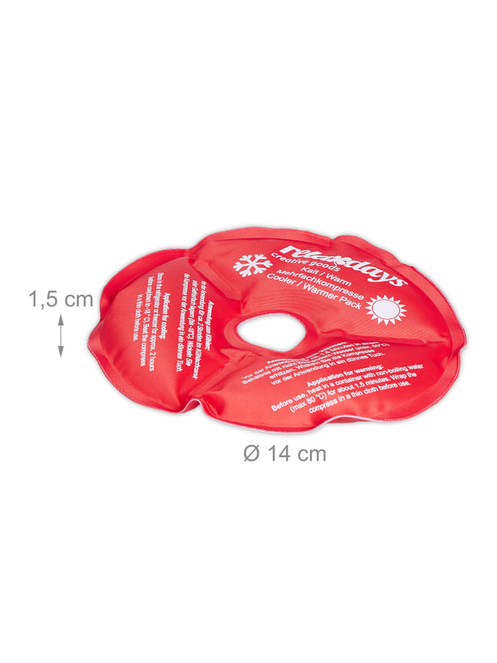 relaxdays 4 x Knie-Kühlpads in Rot günstig kaufen onesize