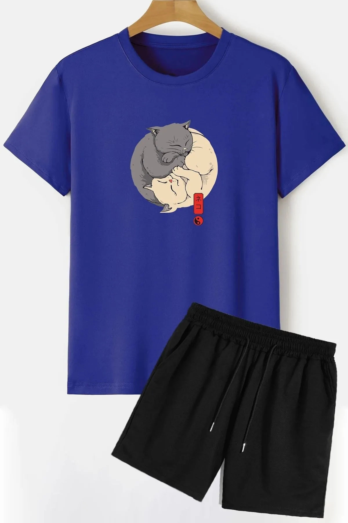 trendypassion  Design-Shorts-T-Shirt-Trainingsanzug-Set