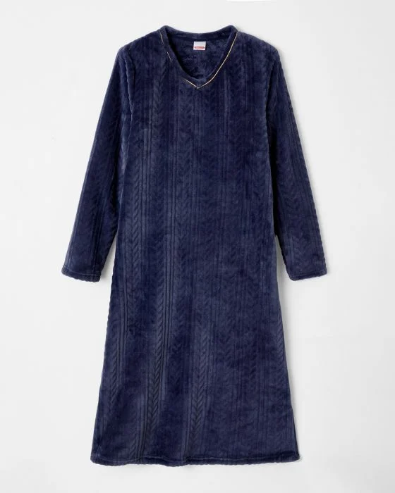 Chemise de nuit maille torsadée douce et chaude Thermolactyl