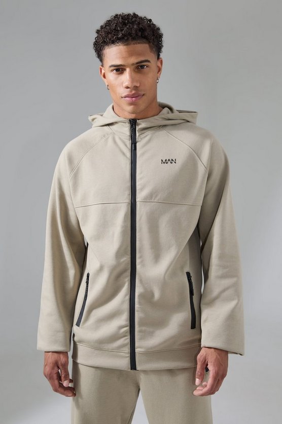 Man Active Hoodie mit Reißverschluss