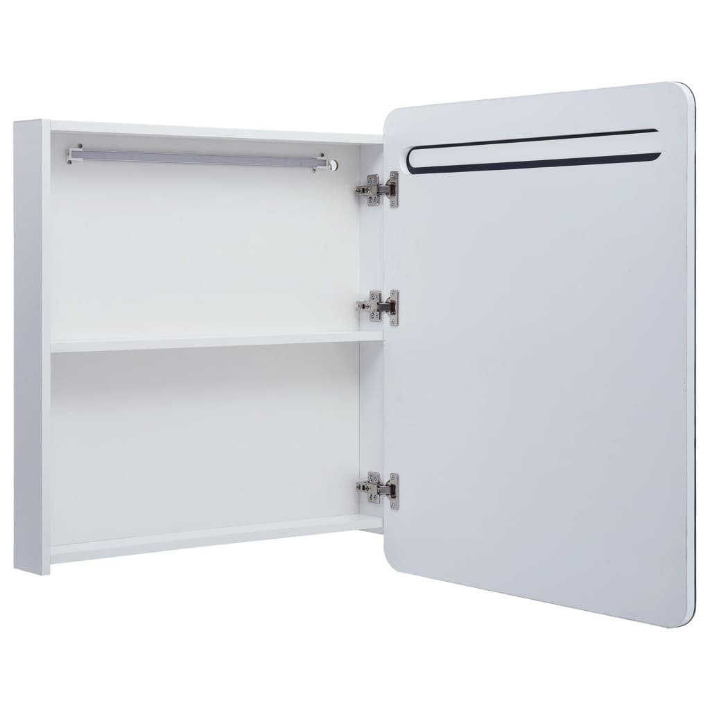 vidaXL Badezimmerspiegelschrank LED-Spiegelschrank 68x9x80 cm