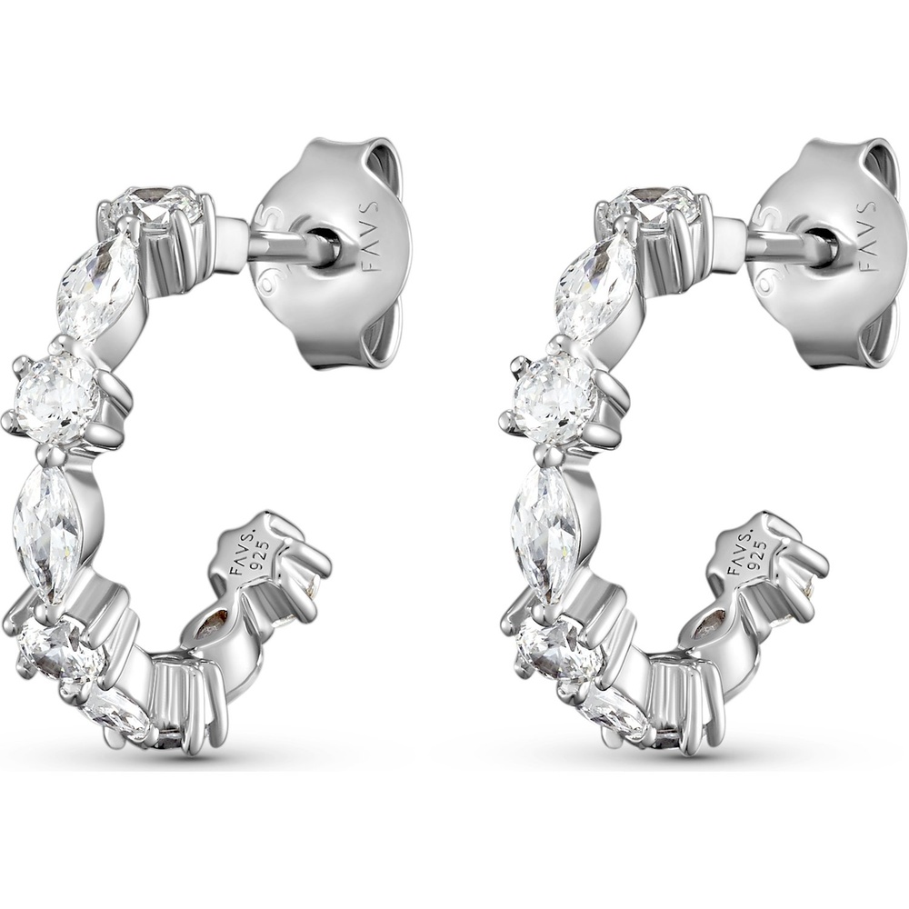 FAVS Boucles d'oreilles à fermoir à poussette 925 Argent Boucles d'oreilles