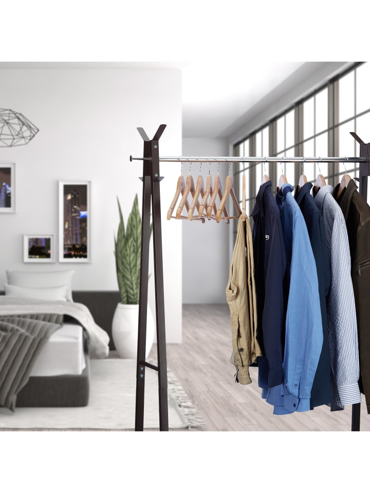 relaxdays 24er Kleiderbügel Set in Natur/Silber günstig kaufen onesize
