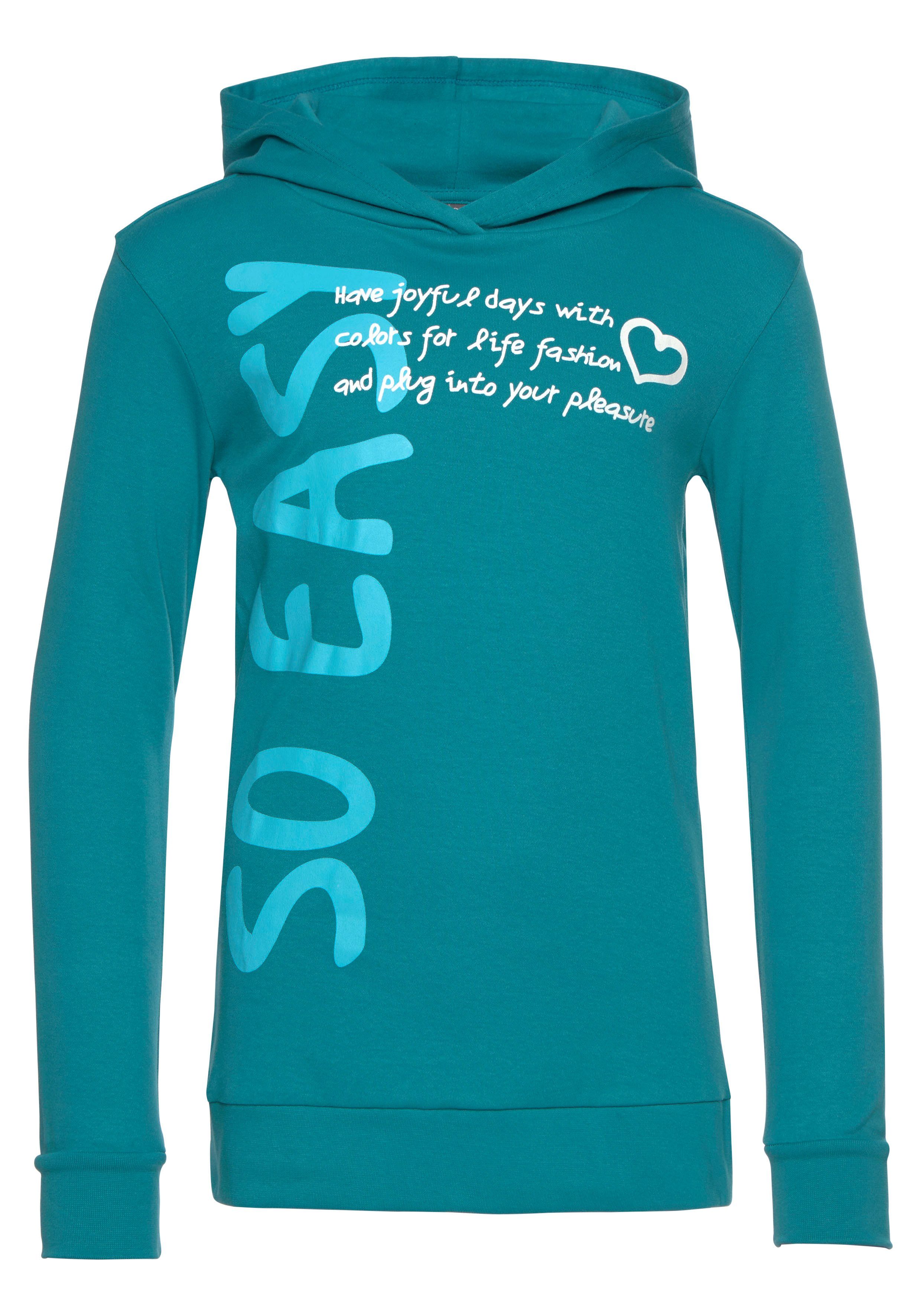 KIDSWORLD Kapuzenshirt SO EASY, in längerer Form