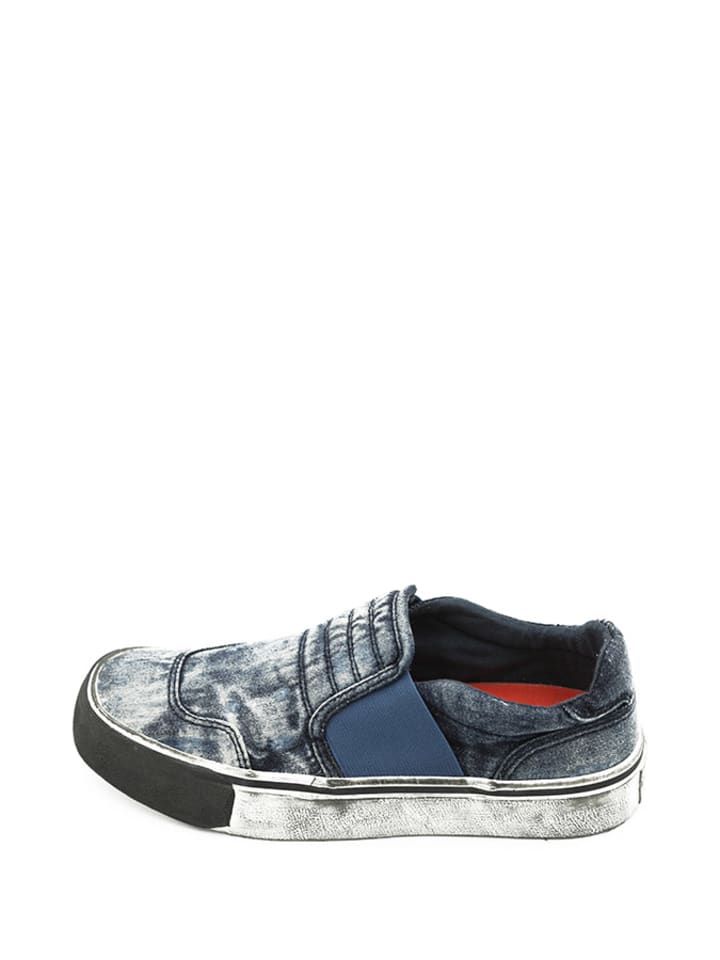 Diesel Slipper in Dunkelblau/ Creme günstig kaufen