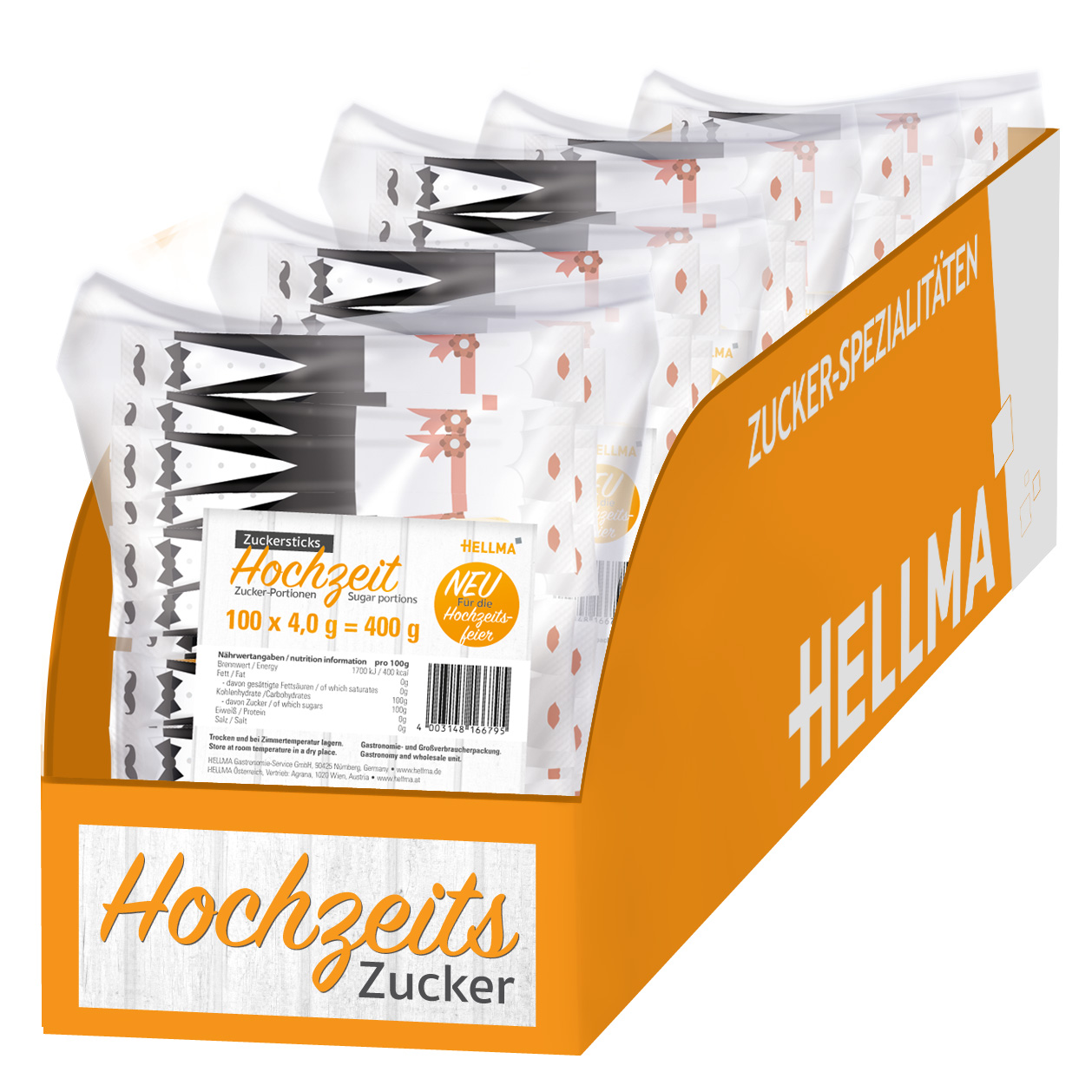 Hellma Zucker-Sticks 'Hochzeit' 100er