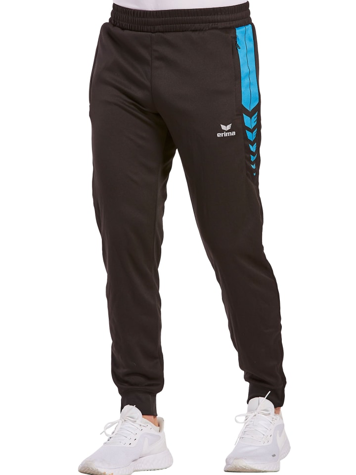 erima Six Wings Trainingshose in schwarz/curacao günstig kaufen