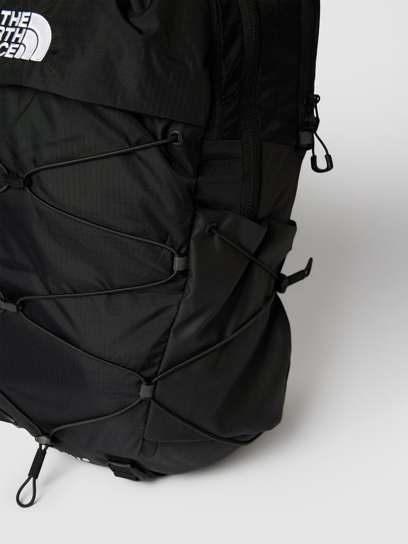 Rucksack mit Label-Detail Modell 'BOREALIS' in schwarz